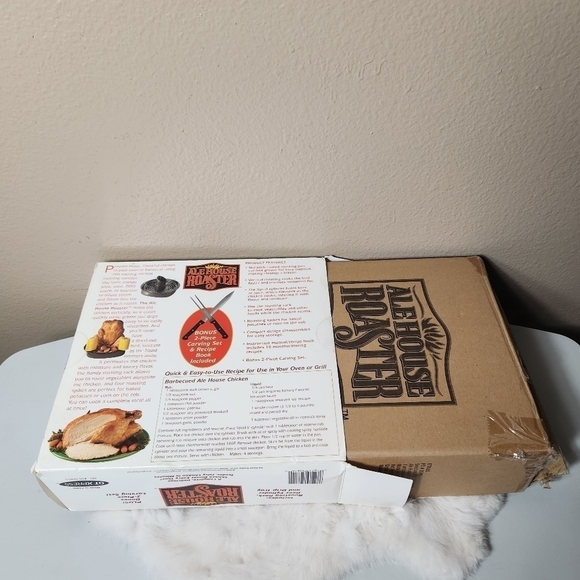 Ale House Beer Can Roaster As Seen On TV w/Bonus 2 Piece Carving Set - Picture 5 of 7